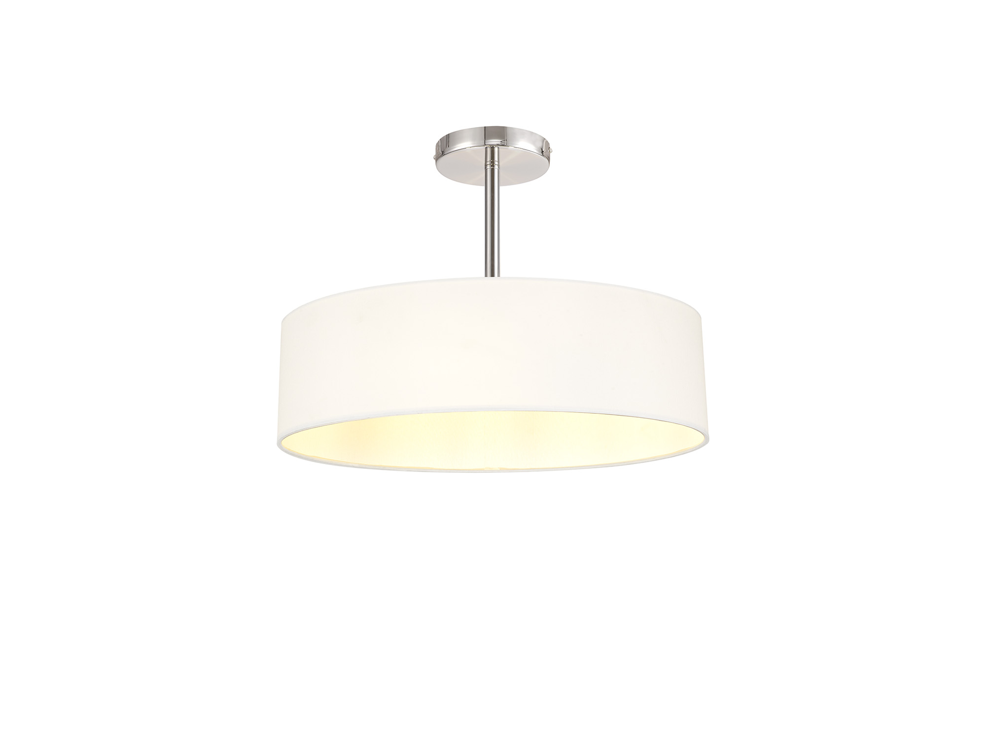 Baymont 45cm Semi Flush 5 Light Polished Chrome, White DK0727  Deco Baymont